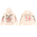 Vale Forever Cream Butterfly Graphic Hoodie